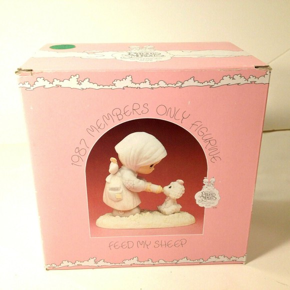 PRECIOUS MOMENTS  Feed My Sheep 1987 Members Only Figurine PM-871 w/Box - Picture 9 of 12